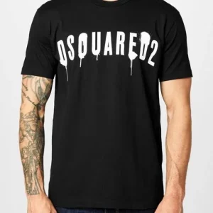 T-shirt DSQUARED2 graffiti print nera