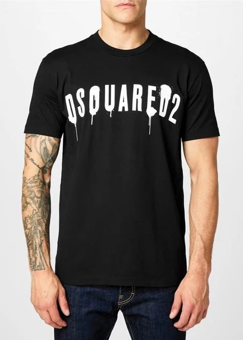 T-shirt DSQUARED2 graffiti print nera - immagine 2