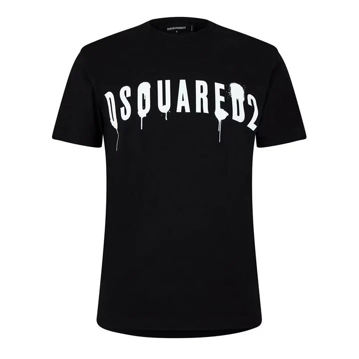 T-shirt DSQUARED2 graffiti print nera - immagine 4