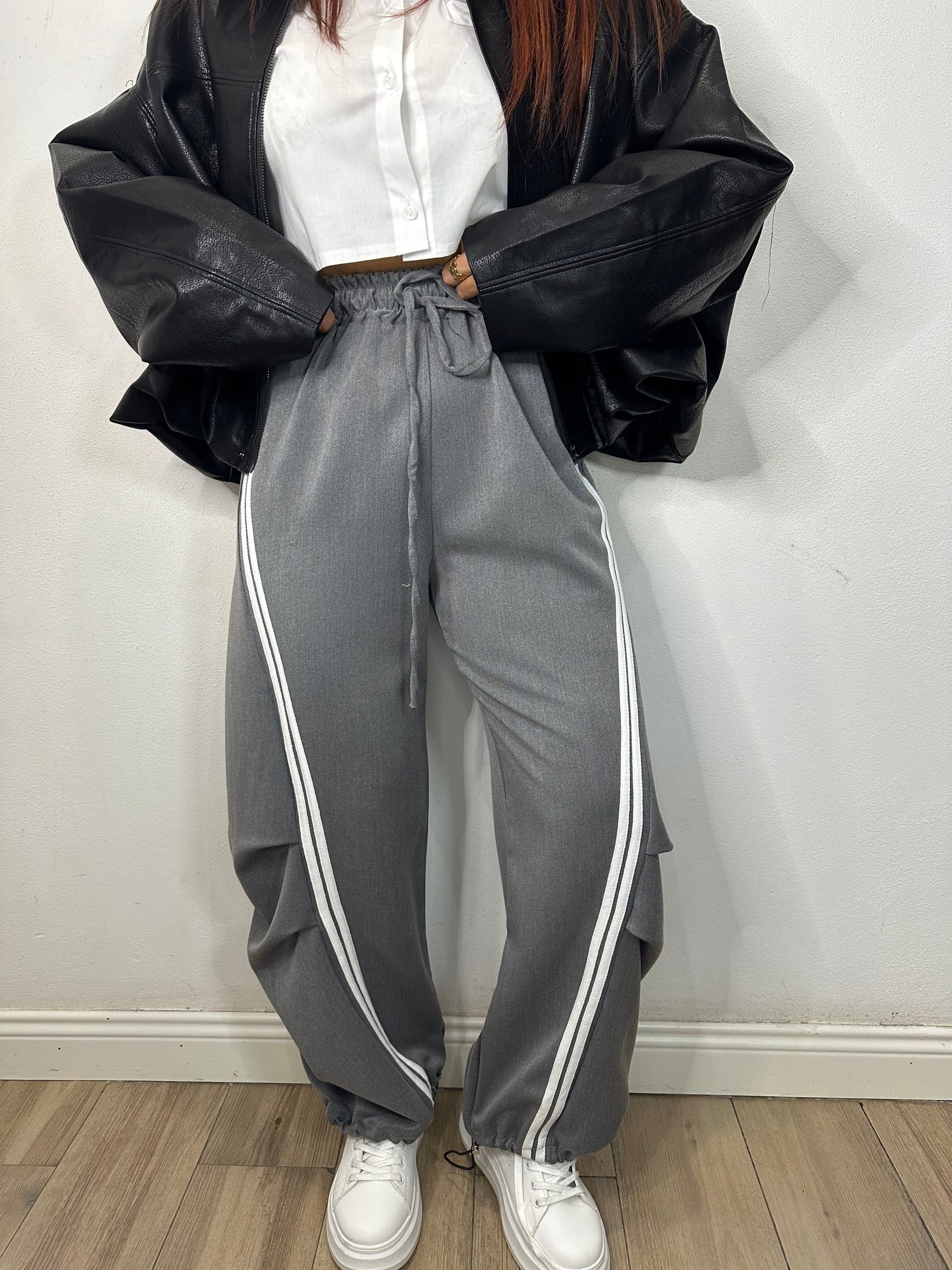 PANTALONE TUTA RIGHE - immagine 4