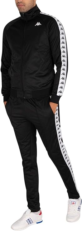 Completo tuta KAPPA 222 Banda giacca + pantalone nero/bianco - immagine 3
