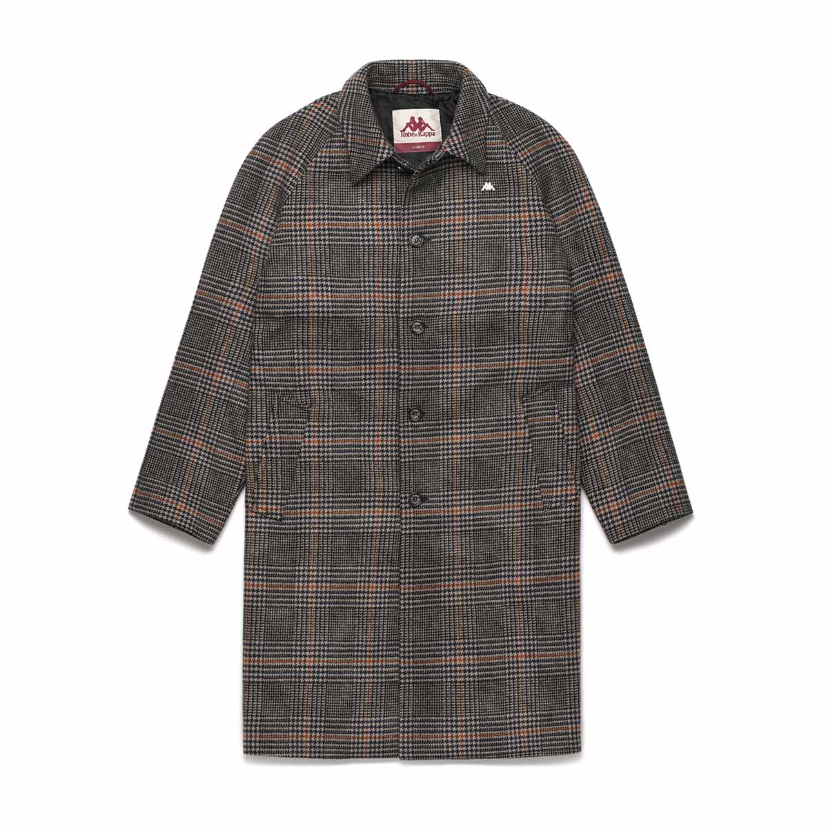 Cappotto ROBE DI KAPPA patch logo tartan grigio - immagine 6