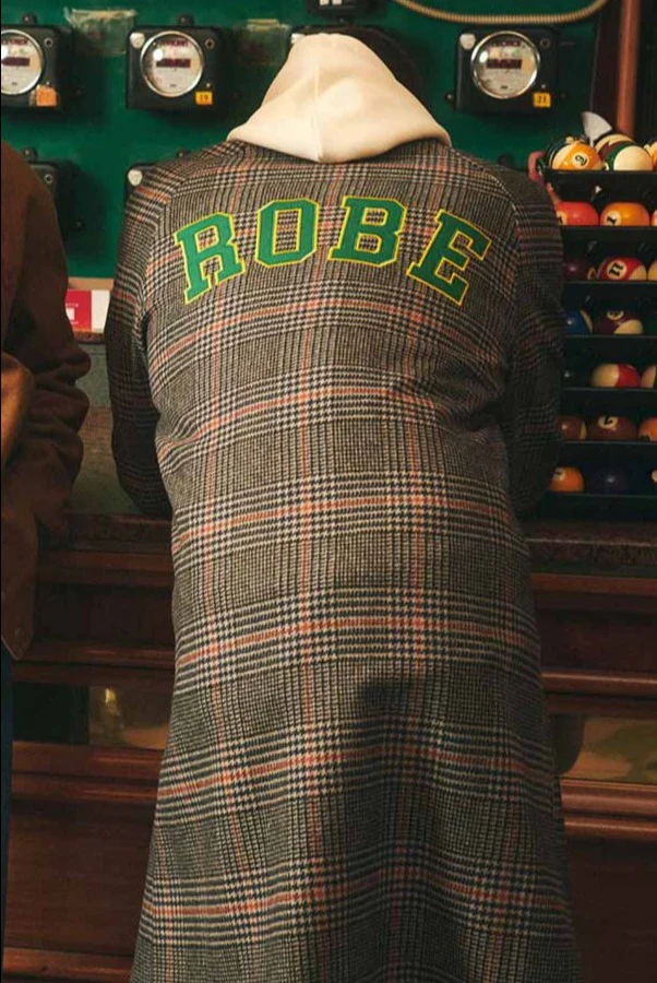 Cappotto ROBE DI KAPPA patch logo tartan grigio - immagine 4