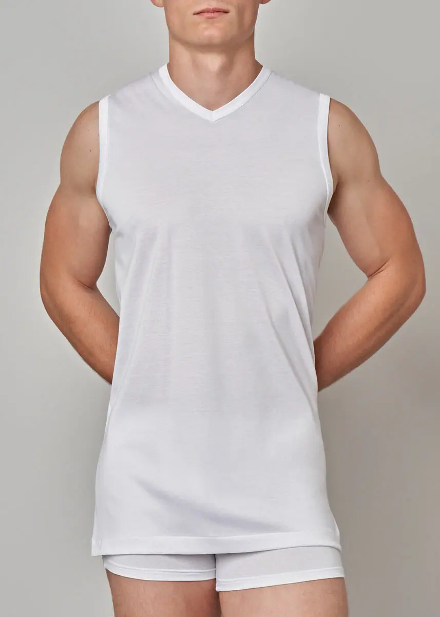 627 – 261 Maglia uomo smanicato scollo V - immagine 2