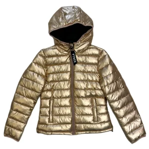 Piumino donna PYREX zip con cappuccio oro