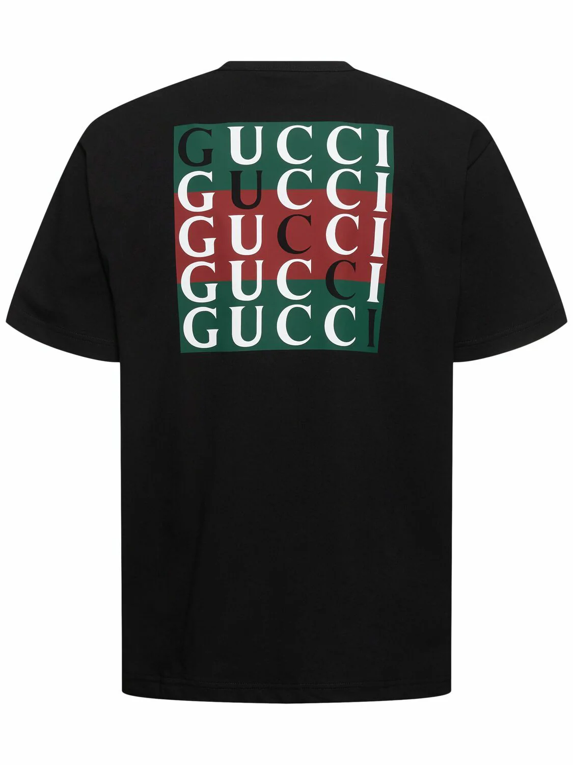 T-shirt GUCCI stampa web GG nera
