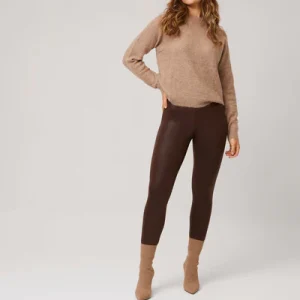 Leggings termici effetto pelle colore chocolate