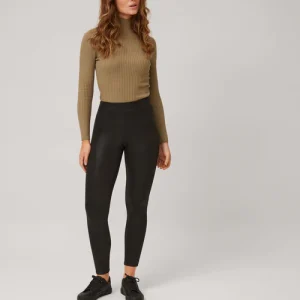 Leggings termici effetto pelle colore nero
