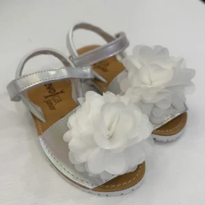 EVOCA - Minorchina bianca con fiore bambina