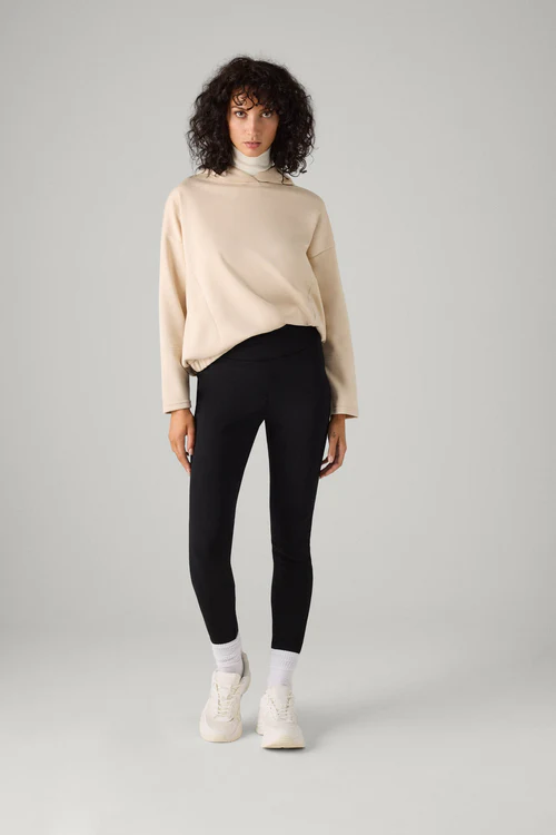 Leggings termici in cotone naturale grigio
