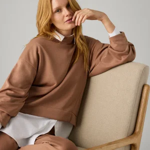 Maglione dolce vita tinta unita marrone