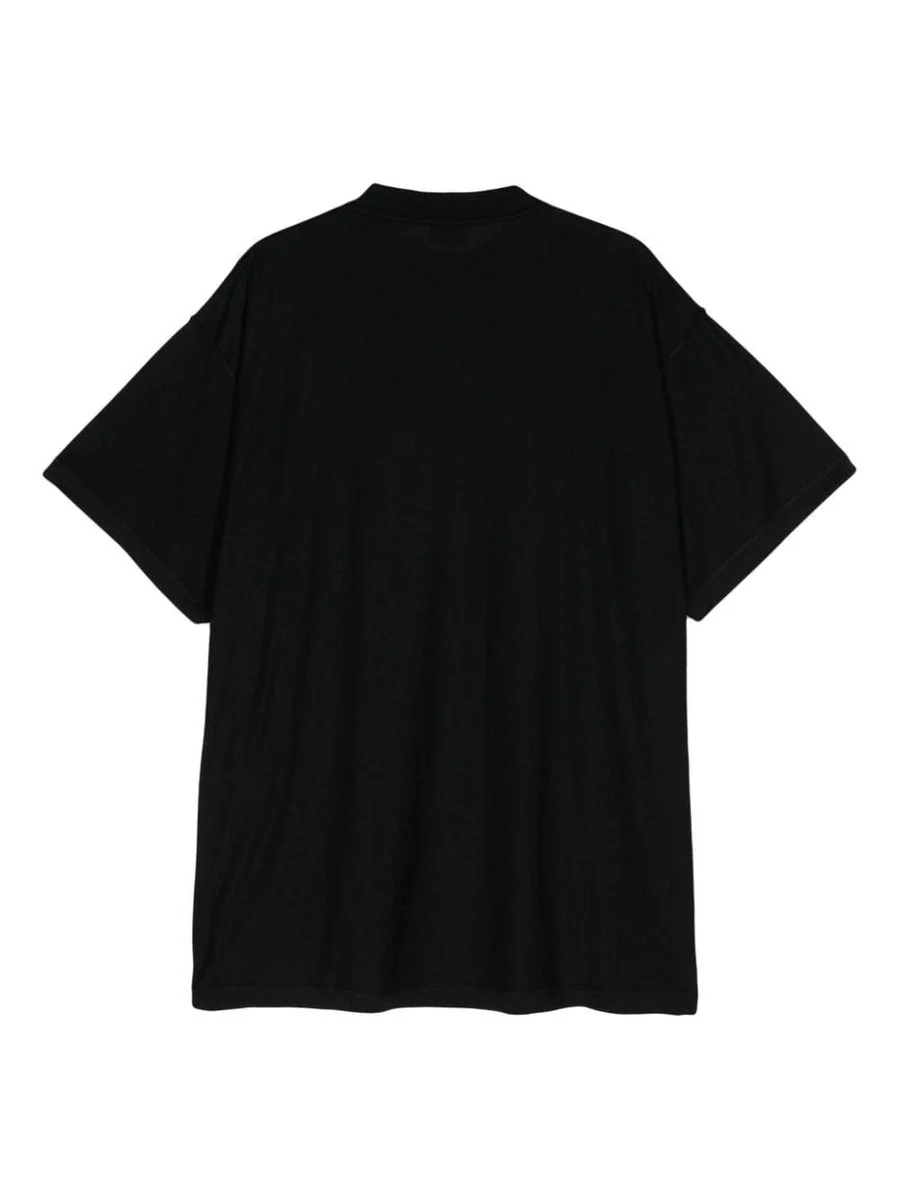 T-shirt BALENCIAGA stampa logo mirrored nera - immagine 7