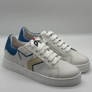 BALDUCCI - Sneakers bianca con dettaglio blu e stella bambino