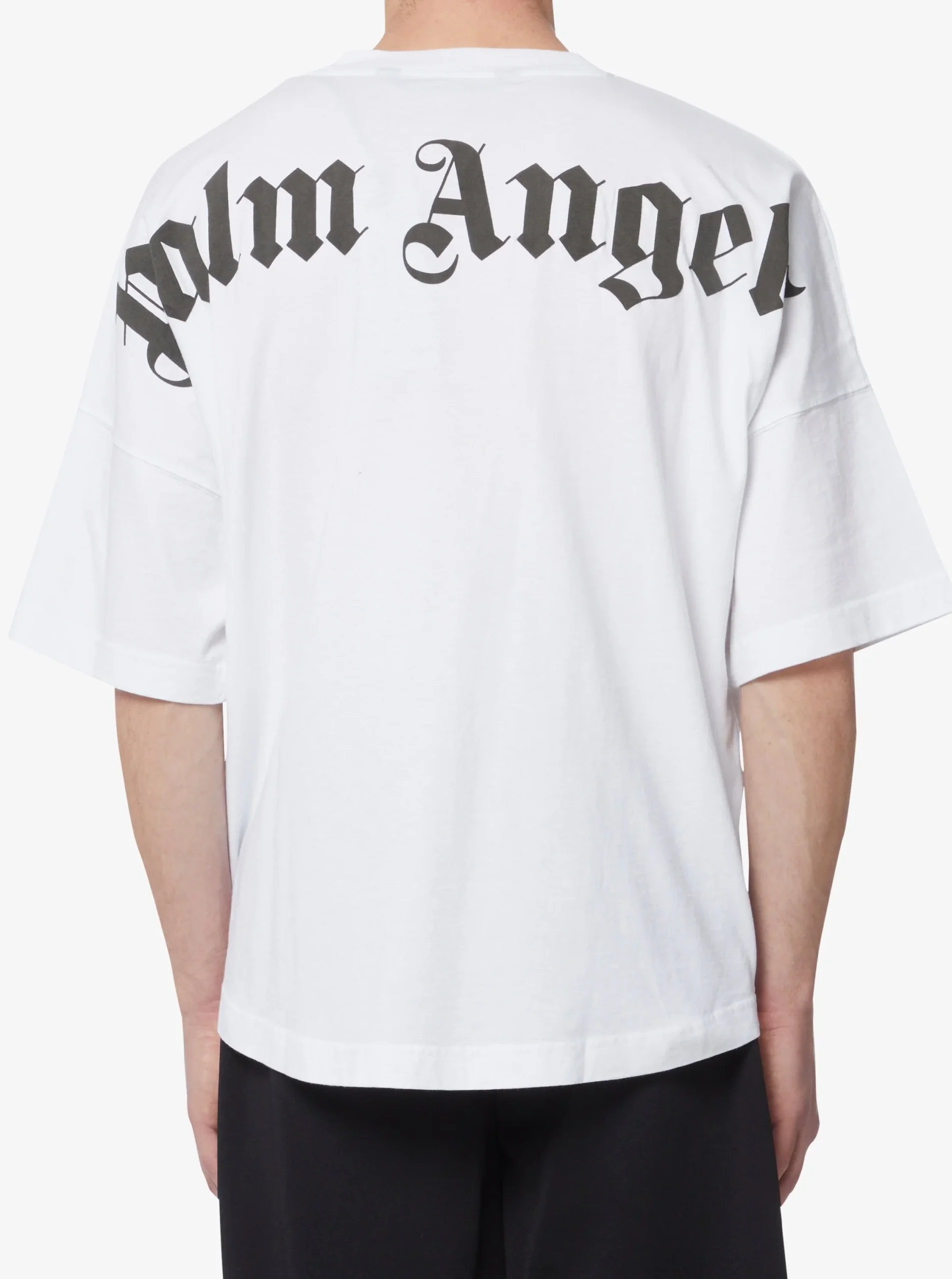 T-shirt PALM ANGELS oversize con logo bianca - immagine 2