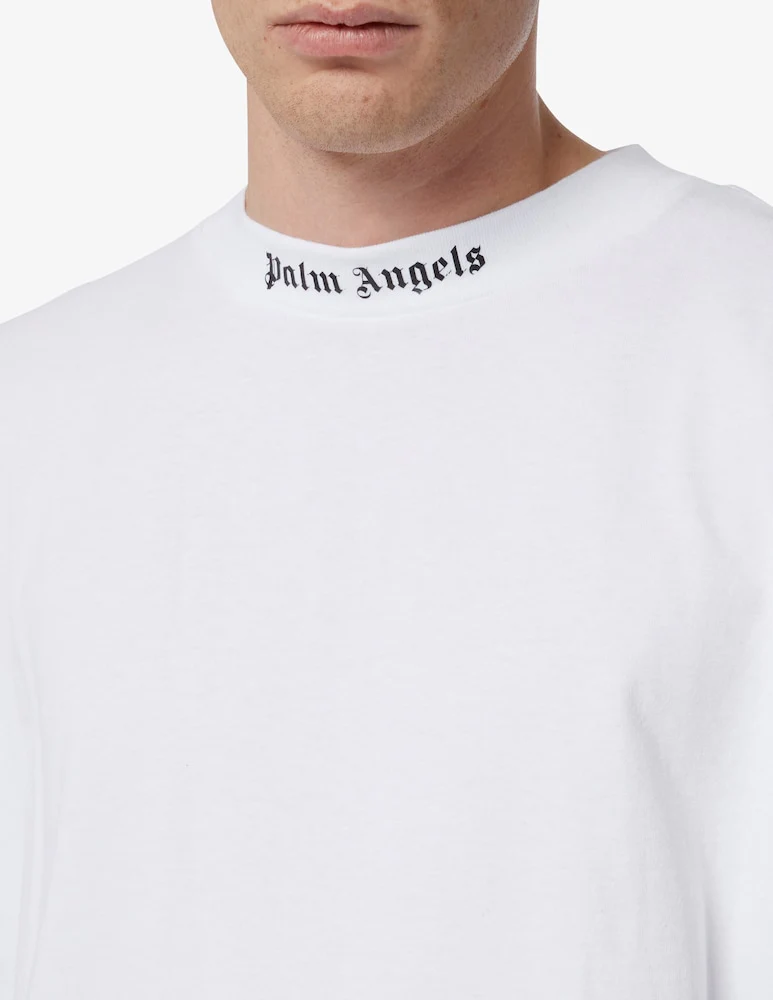 T-shirt PALM ANGELS oversize con logo bianca - immagine 4