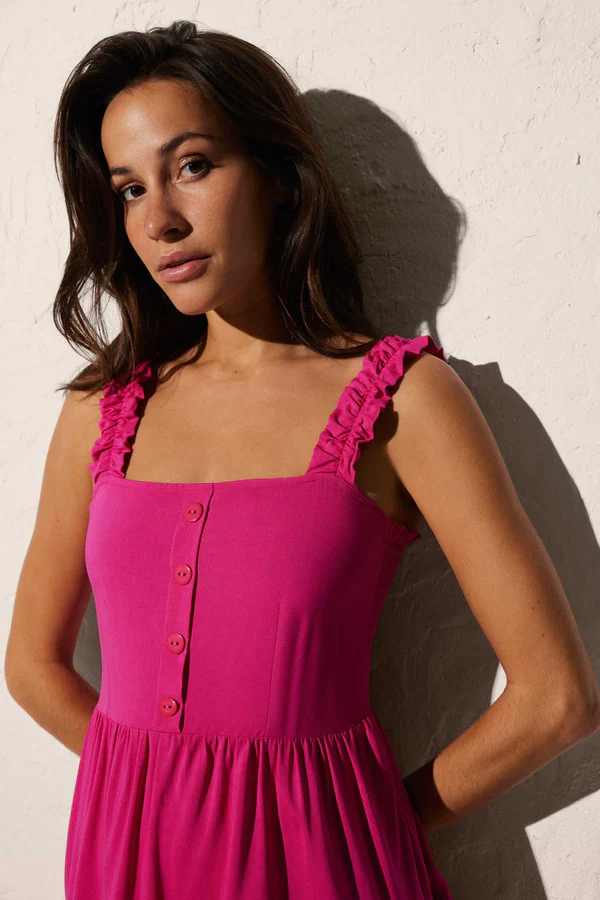 ABITO CORTO DA SPIAGGIA FUCSIA - immagine 3