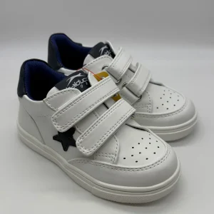 BALDUCCI SPORT - Sneakers bianca con strappo e stella blu bambino