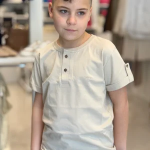 NEVER TOO - T-shirt serafino safari bambino