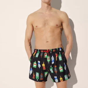 COSTUME BOXER MARE CON STAMPA DI BOTTIGLIE