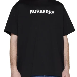 T-shirt BURBERRY logo oversize nera