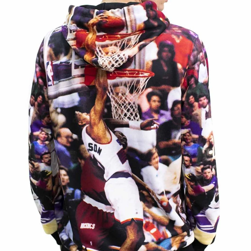 Felpa BUT NOT cappuccio stampa basket logo ricamato - immagine 3