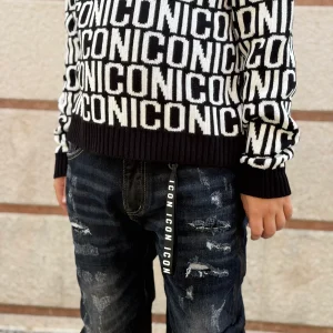 ICON - Jeans con strappi bambino