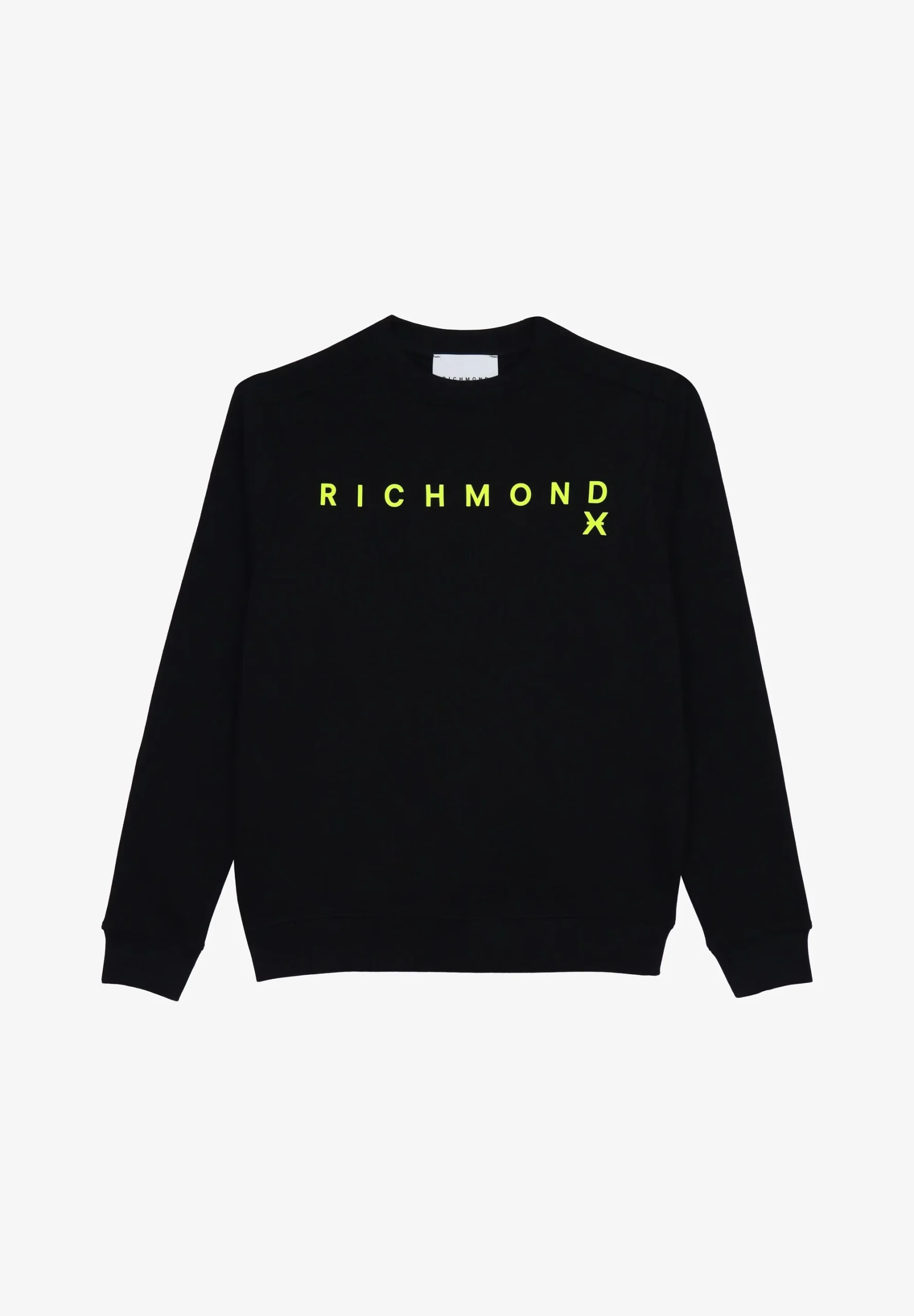 Felpa RICHMOND X stampa logo nero/giallo fluo - immagine 4