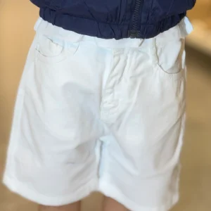 NEVER TOO - Bermuda bianco in denim bambino