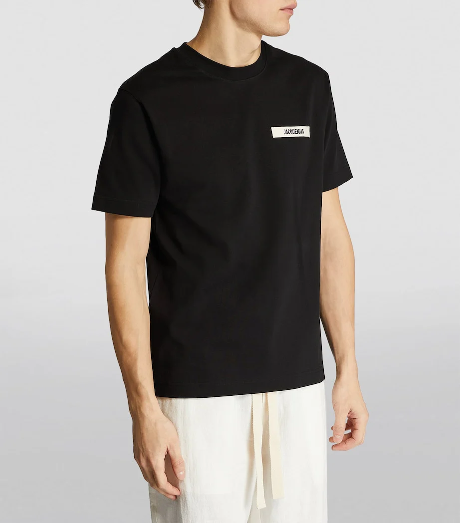 T-shirt JACQUEMUS gros grain nera - immagine 4
