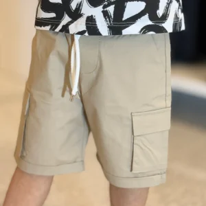 NEVER TOO - Bermuda cargo sabbia bambino