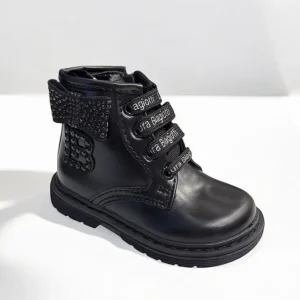 LAURA BIAGIOTTI - Anfibio nero con fiocco in strass