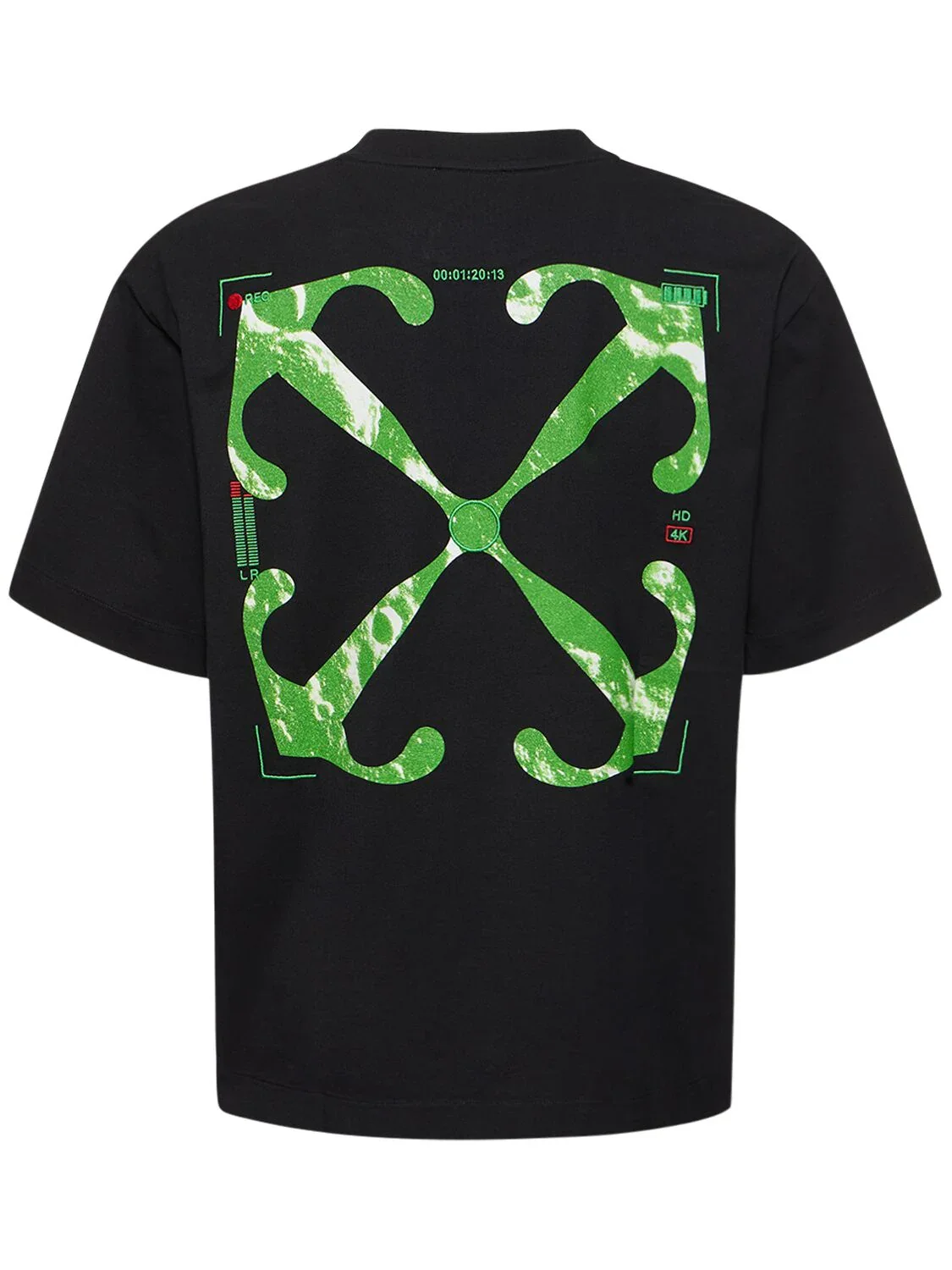 T-shirt OFF-WHITE stampa Moon Cam Arrow Skate oversize nera - immagine 4