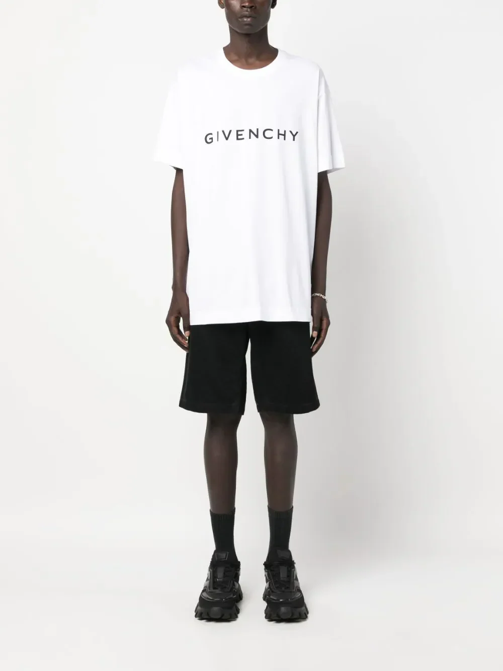 T-shirt GIVENCHY logo Archetype oversized fit bianca - immagine 4
