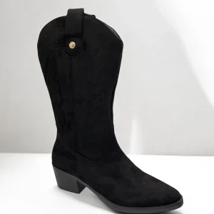 XTI - MEMORY FOAM - Stivale texano nero scamosciato