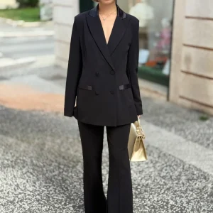 ZAHJR - Pantalone tailleur  a zampa donna