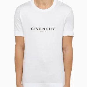 T-shirt GIVENCHY logo reverse bianca