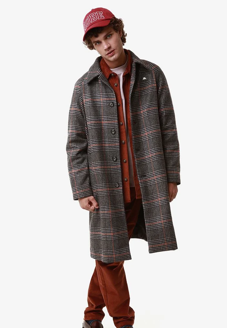Cappotto ROBE DI KAPPA patch logo tartan grigio - immagine 3