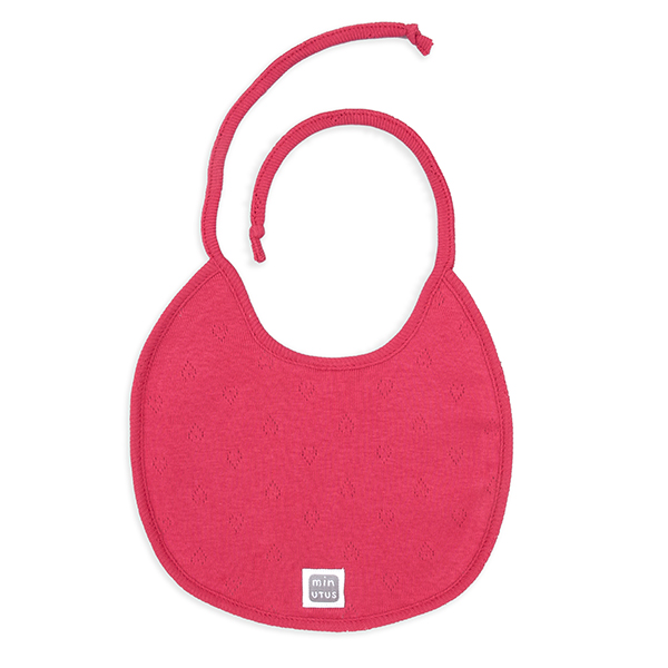 Bavaglino traforato cuori 100% cotone fucsia