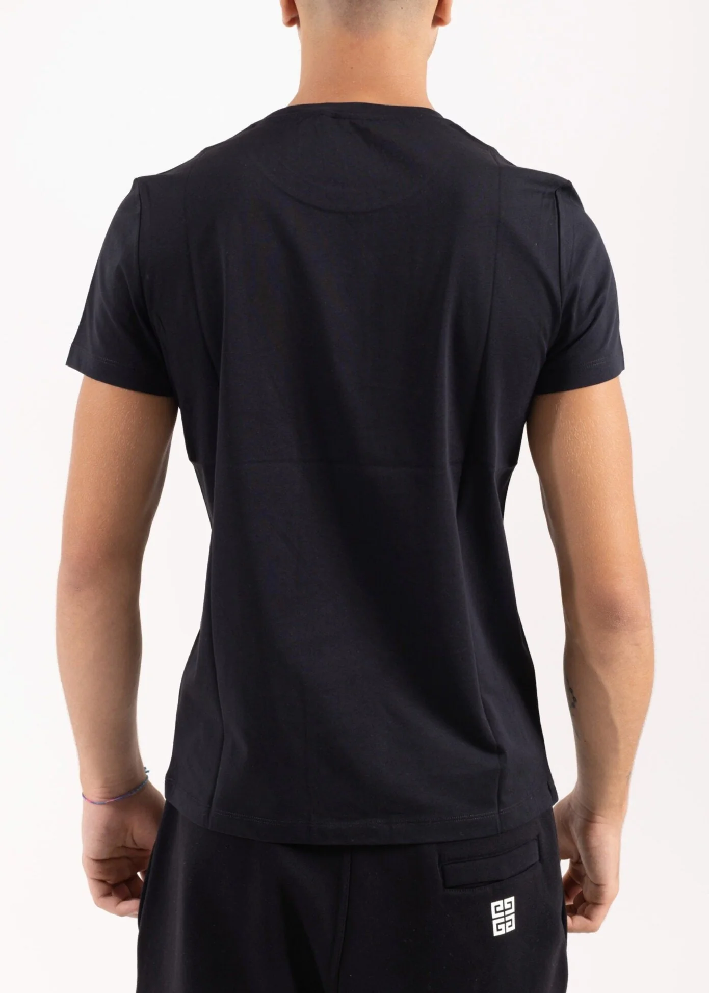 T-shirt BALMAIN stampa logo argento nera - immagine 4