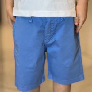 NEVER TOO - Bermuda cielo in cotone bambino