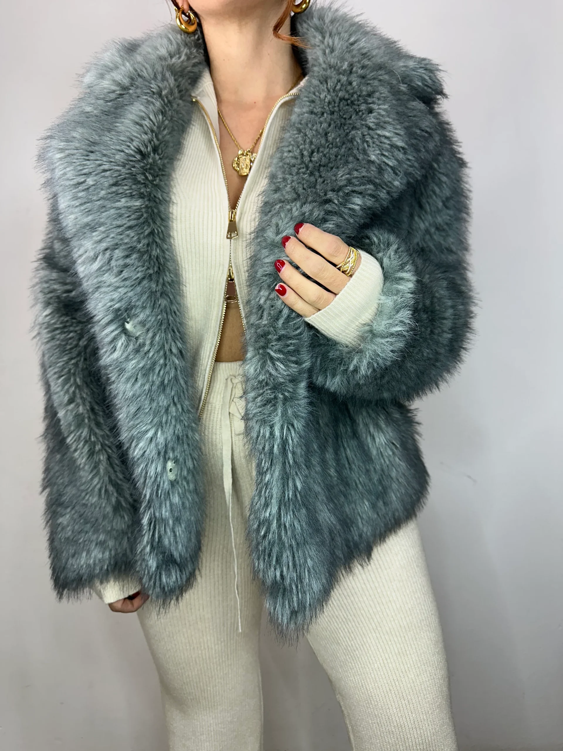 PELLICCIA DOPPIOPETTO VERDE - immagine 3