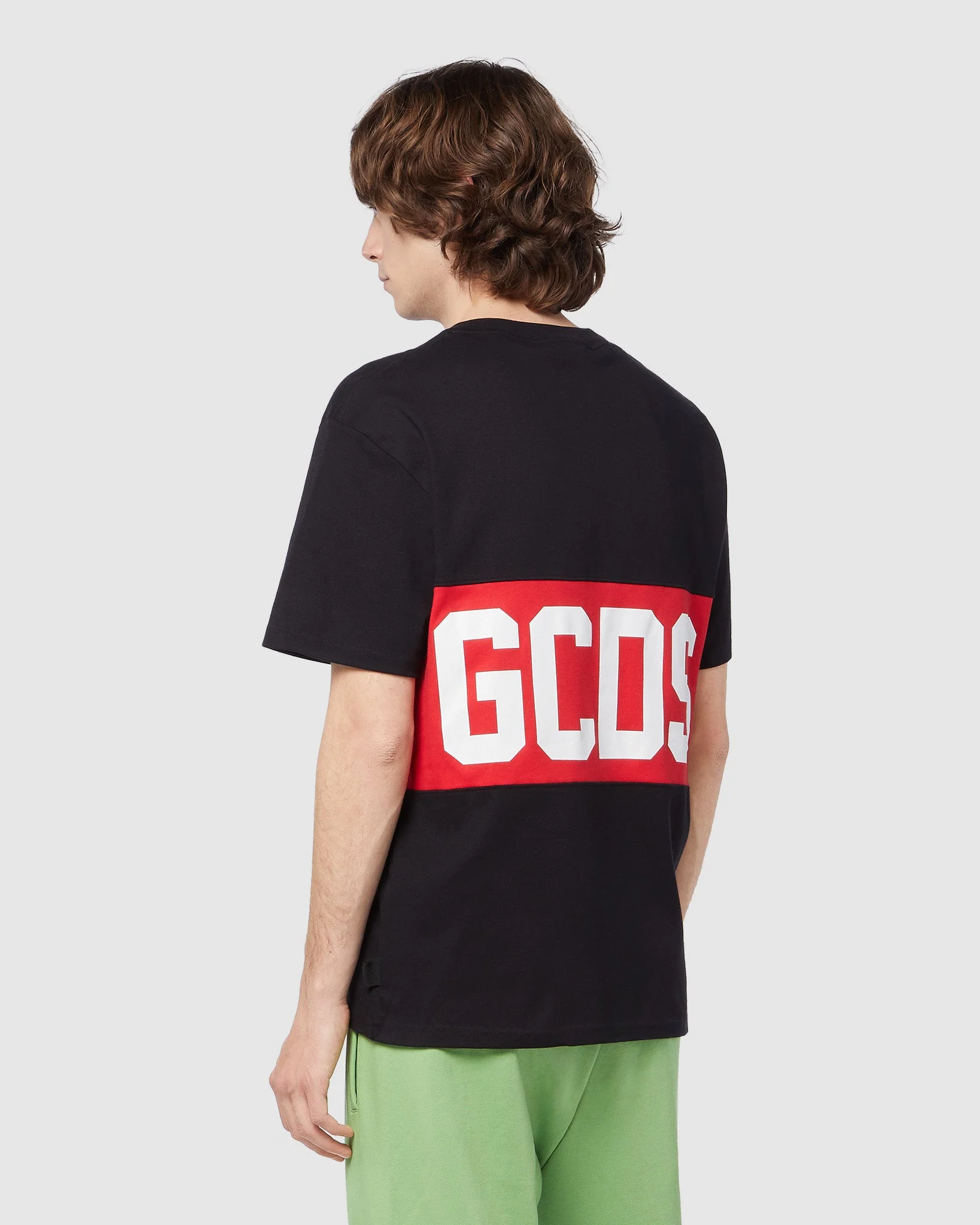 T-shirt GCDS con banda logo rosso nera - immagine 6