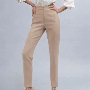 KORALLINE - Pantalone vita alta a sigaretta donna