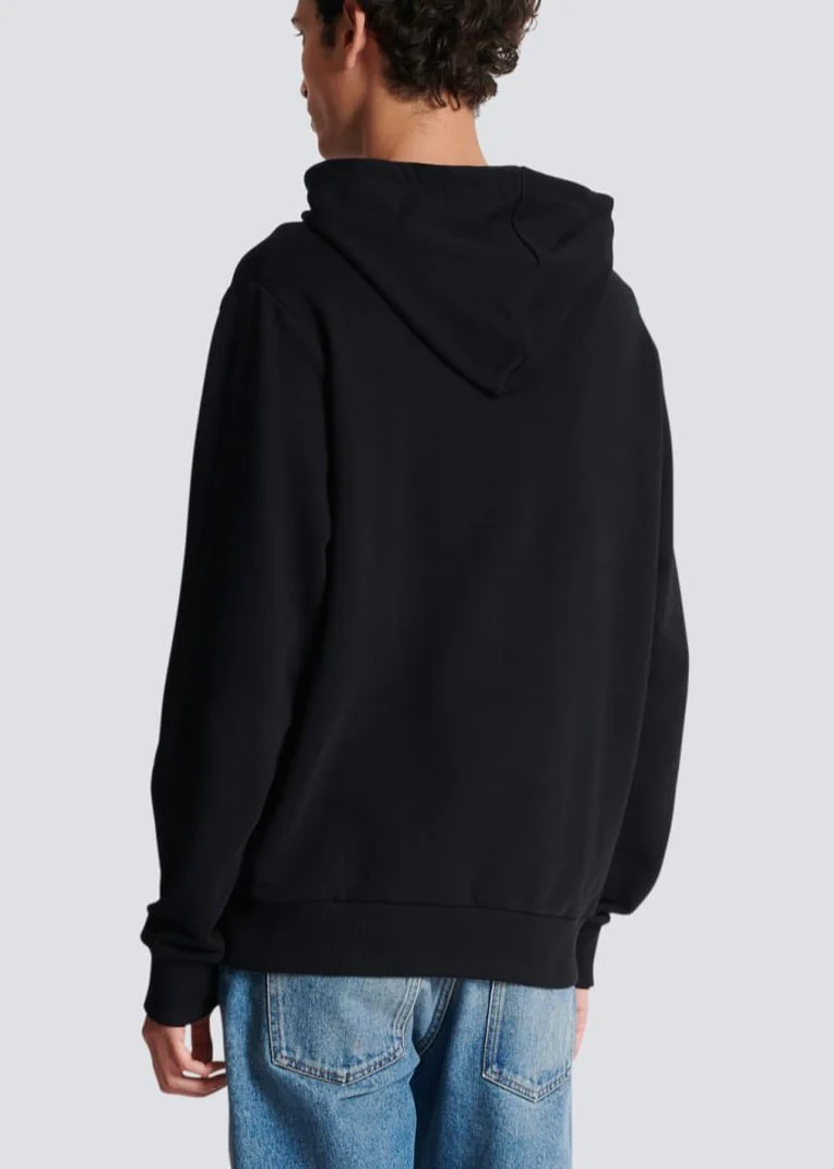 Felpa BALMAIN cappuccio stampa logo nera - immagine 3