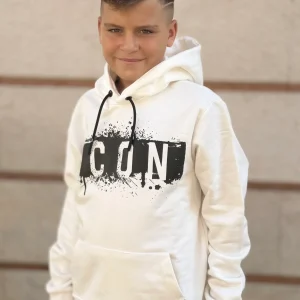 ICON - Felpa con cappuccio con logo colature bambino