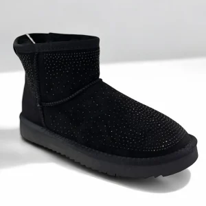 XTI - MEMORY FOAM - Stivale nero con pelliccia e strass