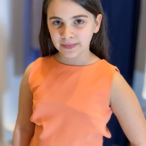 JANICE - Top pesca bambina