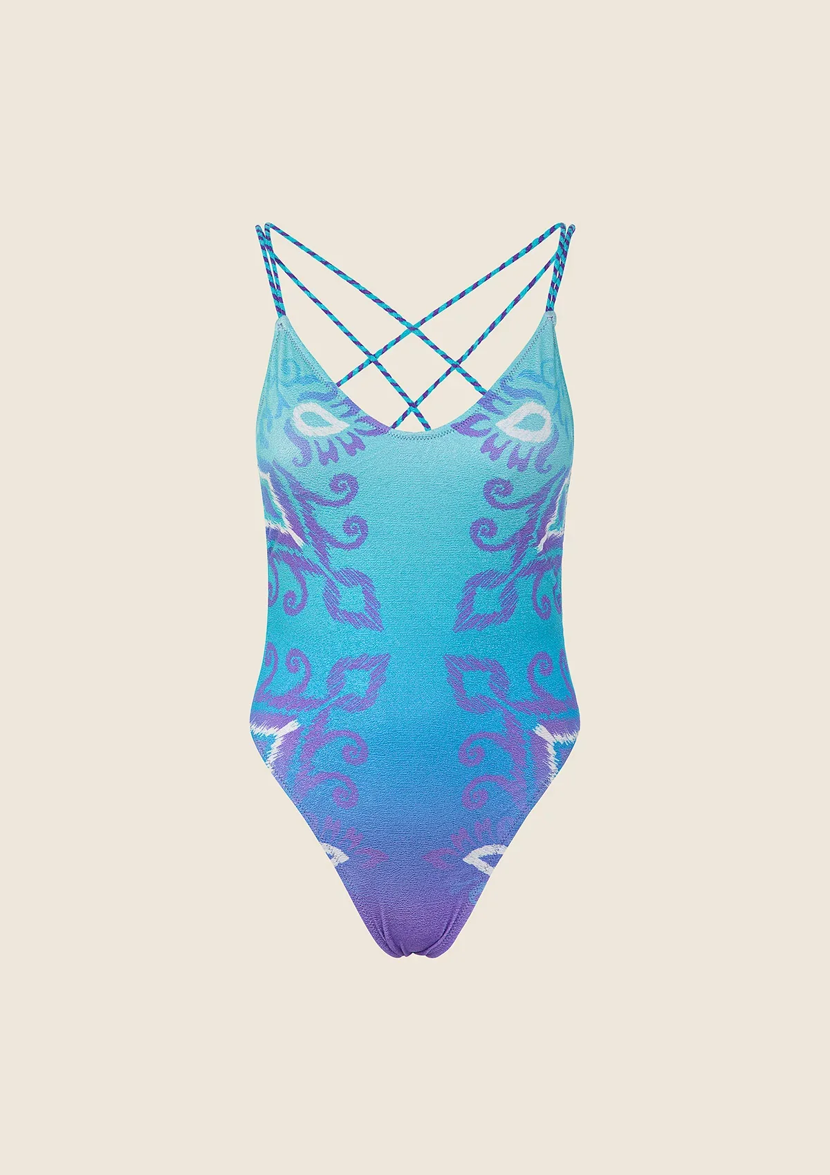 F**K - Monokini con spalline in treccina e intreccio sul retro a fantasia donna - immagine 4
