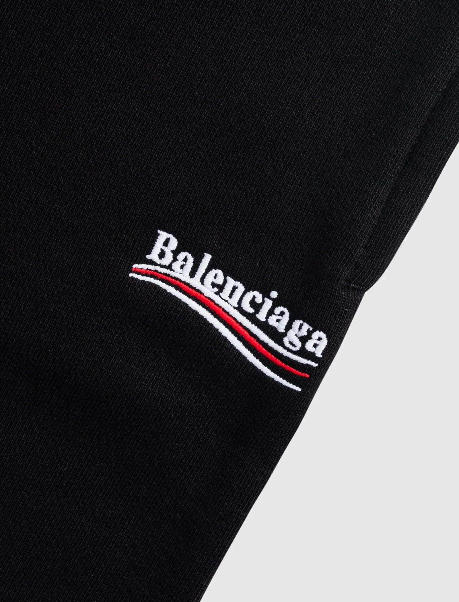 Pantalone unisex BALENCIAGA logo ricamato Political Campaign jogger Nero - immagine 6