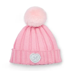 A-DEE - Cappello rosa con pon pon bambina